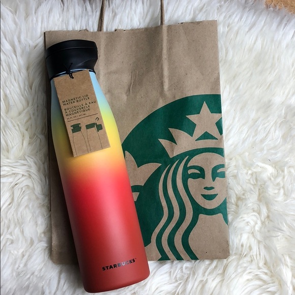 Starbucks Other - Starbucks Rainbow magnetic lid water bottle 20oz.